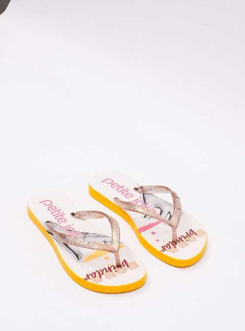 Chinelo Petite Jolie Fresh Glitter Ouro Light/Fun 6 PJ6969