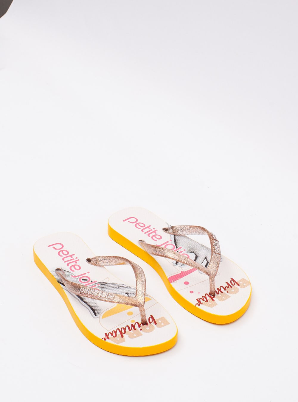 Chinelo Petite Jolie Fresh Glitter Ouro Light/Fun 6 PJ6969