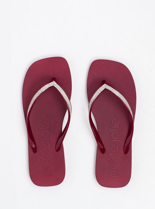 Chinelo Petite Jolie Refresh Shine Merlot PJ7404
