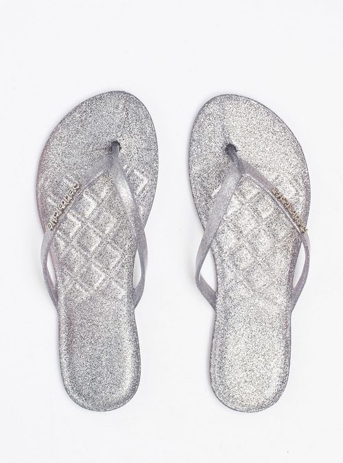 Chinelo Petite Jolie Express II Full Glitter Prata PJ1535II