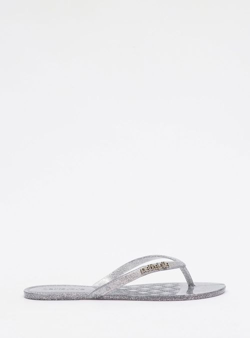 Chinelo Petite Jolie Express II Full Glitter Prata PJ1535II