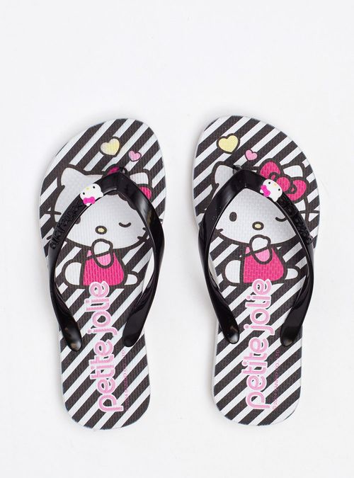 Chinelo Petite Jolie Fresh In Hello Kitty Preto 8 PJ7206INHK