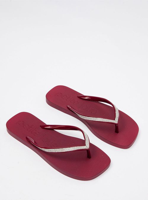 Chinelo Petite Jolie Refresh Shine Merlot PJ7404