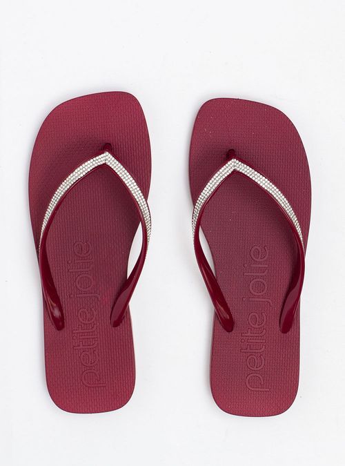 Chinelo Petite Jolie Refresh Shine Merlot PJ7404