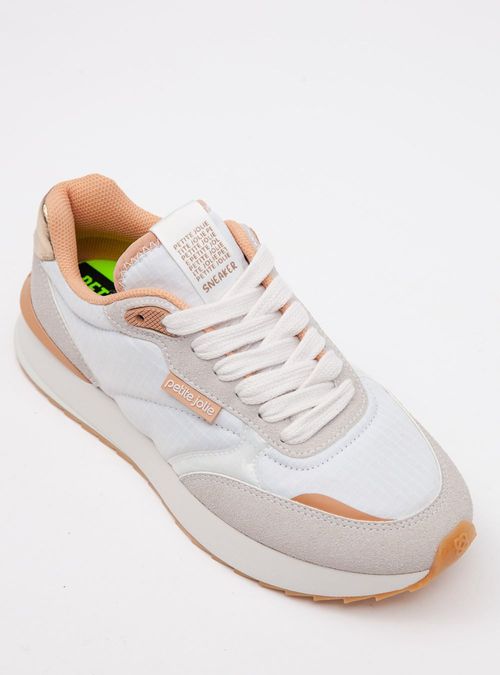Tênis Petite Jolie Retro Running White/Avela Light PJ7541