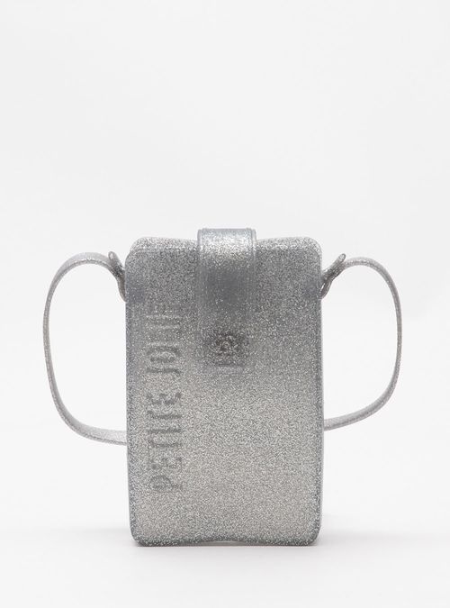 Bolsa Petite Jolie Phone Case III Full Glitter Prata PJ11112