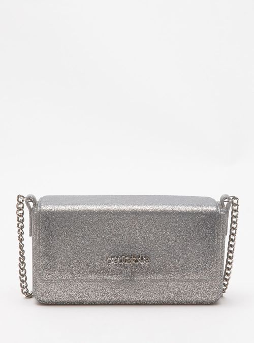 Bolsa Petite Jolie Slim Full Glitter Prata PJ11271