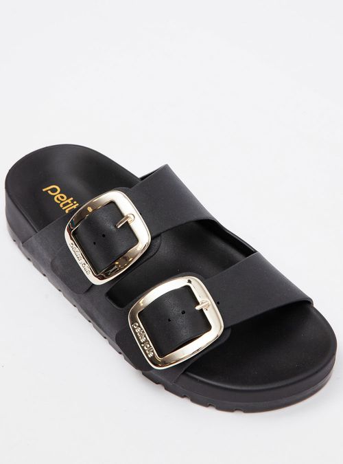 Chinelo Petite Jolie Lovin' Flat Preto PJ7279