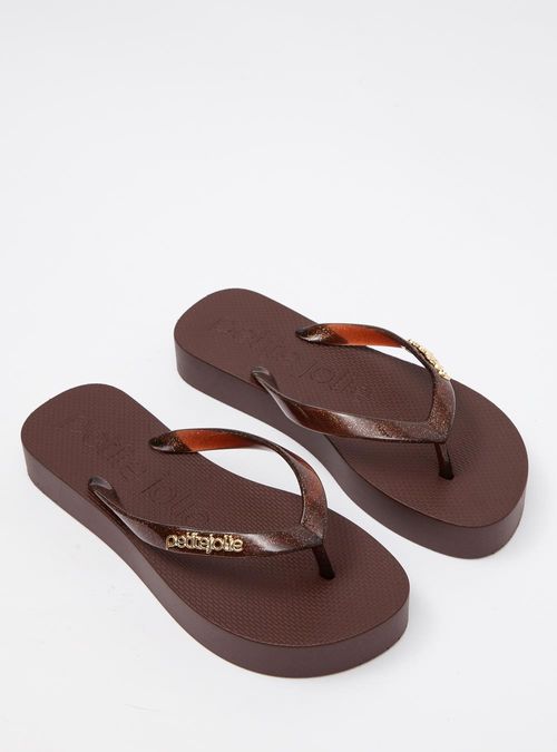Chinelo Petite Jolie Fresh Up Glitter Brown/Brown PJ7321