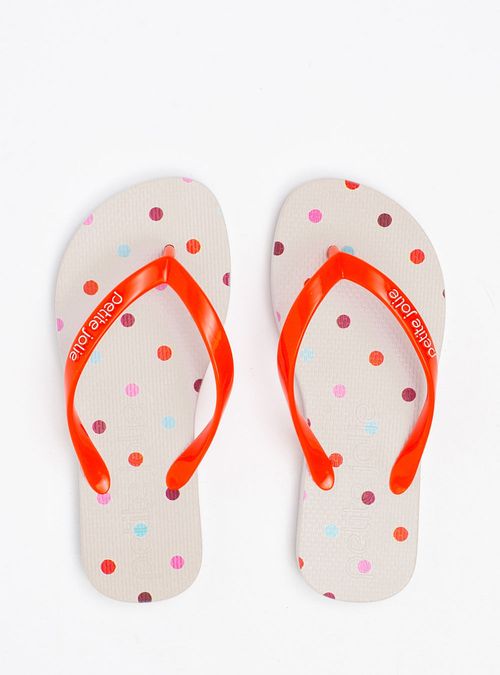 Chinelo Infantil Petite Jolie Fresh In Orange/White PJ6969IN
