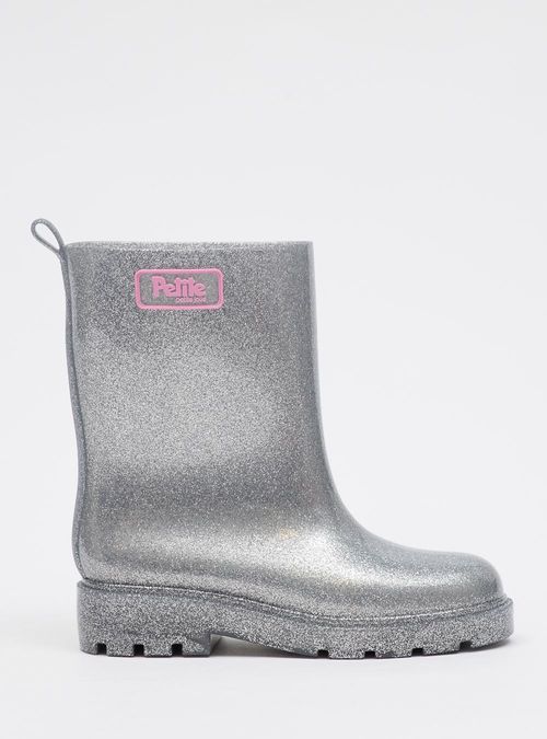 Bota Infantil Petite Jolie Jump IN Glitter Prata PJ7134IN