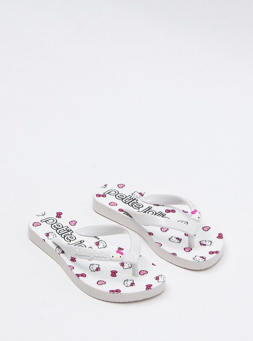 Chinelo Infantil Hello Kitty Branco/Sola Branco PJ7206INHK