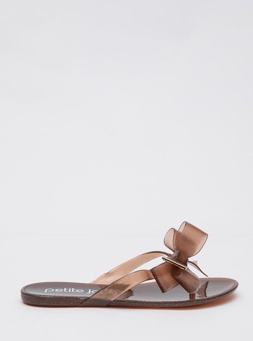 Chinelo Petite Jolie Lucky Glitter Brown PJ4533