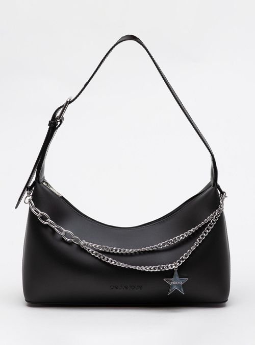 Bolsa Petite Jolie Thayla Preto/Niquel PJ11282