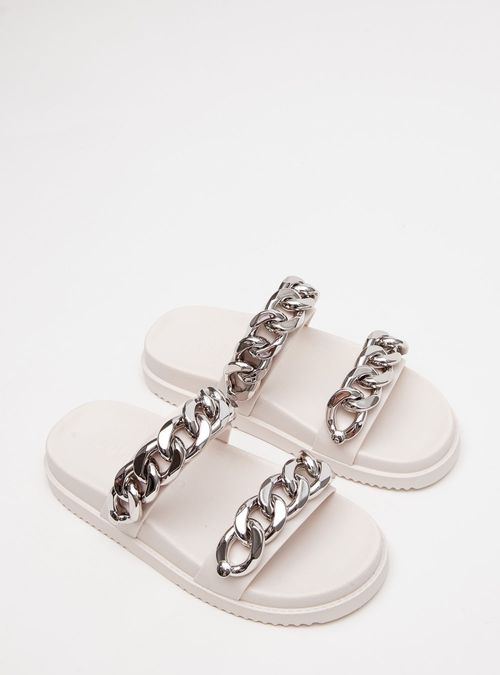 Chinelo Petite Jolie New White/Niquel PJ7635