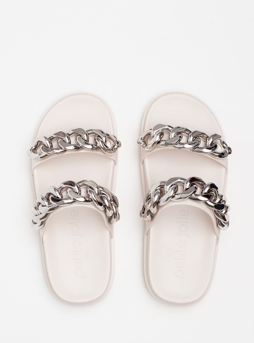 Chinelo Petite Jolie New White/Niquel PJ7635