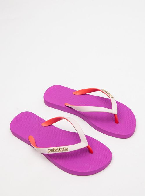 Chinelo Petite Jolie Fresh Coral/Sola Uva PJ7638