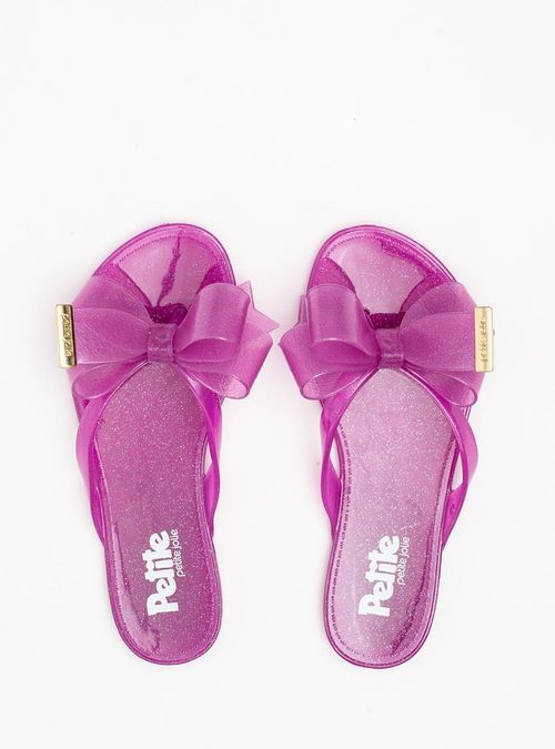 Chinelo Infantil Petite Jolie Lucky IN Glitter Uva PJ4533IN