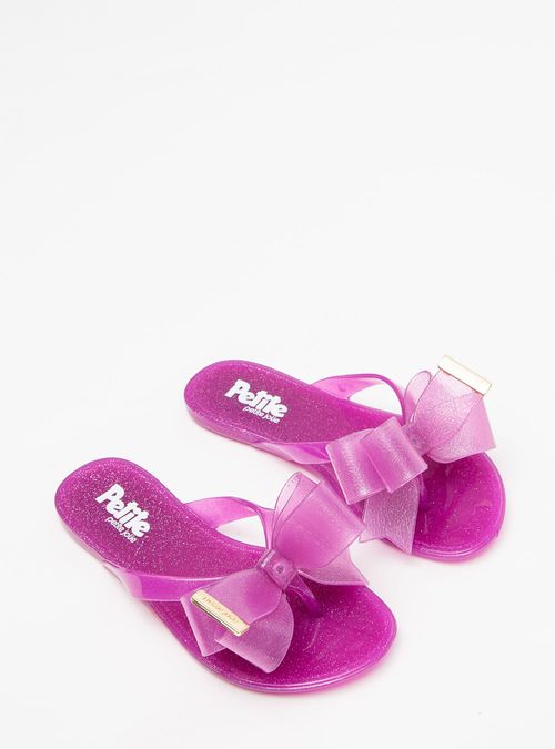 Chinelo Infantil Petite Jolie Lucky IN Glitter Uva PJ4533IN