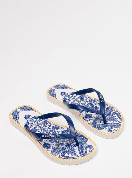 Chinelo Petite Jolie Fresh Dark Blue/White/Arabesco PJ6969