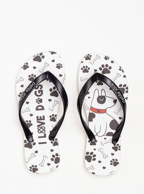 Chinelo Petite Jolie Fresh In Preto/White/Dog 7 PJ6969IN