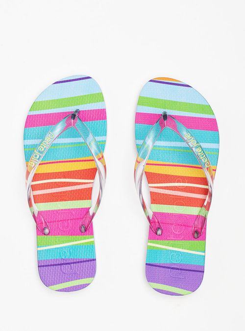 Chinelo Petite Jolie Fresh Translúcido/Listras 5 PJ6969