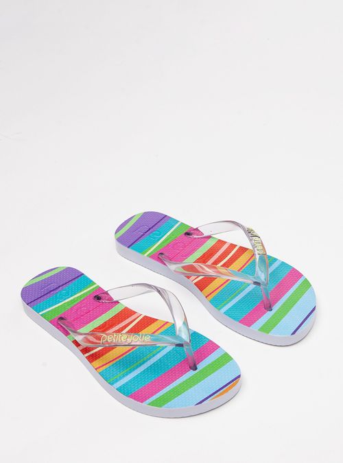 Chinelo Petite Jolie Fresh Translúcido/Listras 5 PJ6969