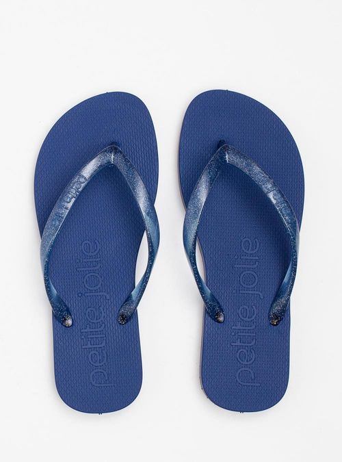 Chinelo Petite Jolie Fresh Glitter Dark Blue PJ6901II