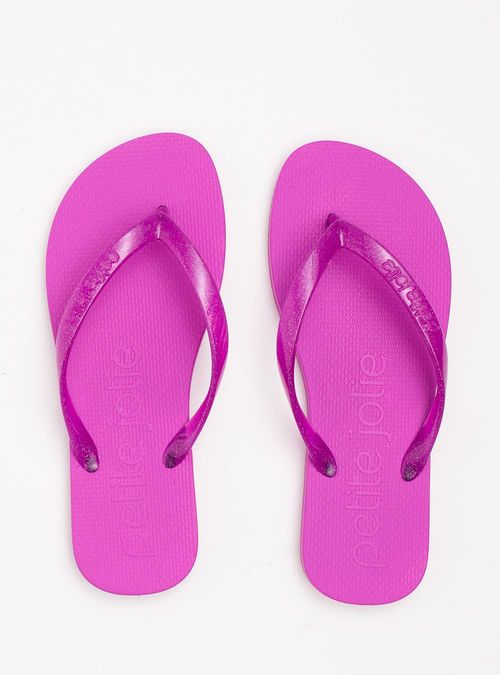 Chinelo Petite Jolie Fresh Glitter Uva PJ6901II