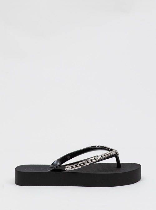 Chinelo Petite Jolie Fresh Up Preto PJ7592