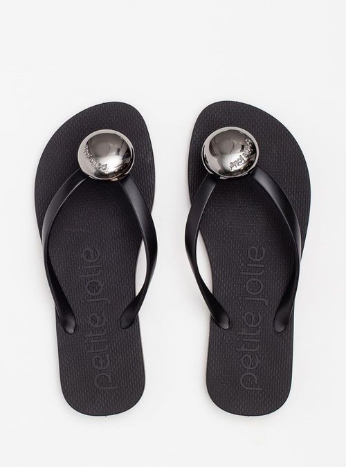 Chinelo Petite Jolie Fresh Preto PJ7637
