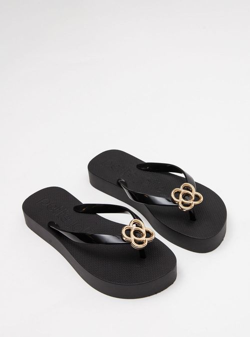 Chinelo Petite Jolie Fresh Up Preto PJ7634