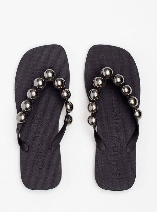 Chinelo Petite Jolie Refresh Bold Preto PJ7631