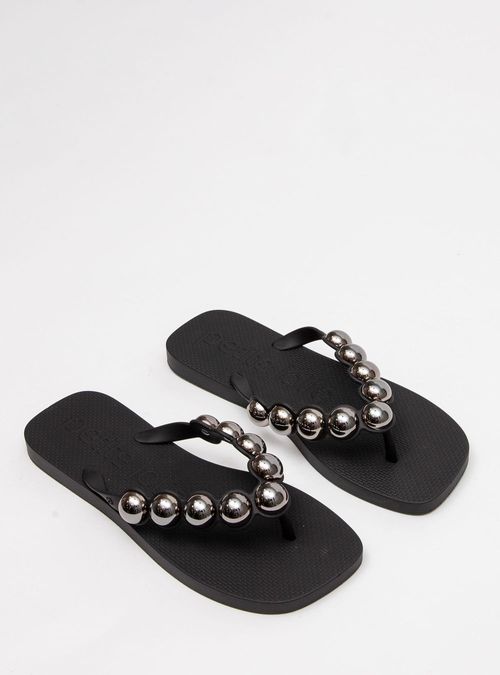 Chinelo Petite Jolie Refresh Bold Preto PJ7631