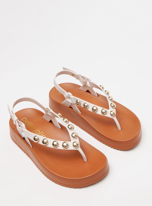 Sandália Petite Jolie Sunshine White/Doce De Leite PJ7181