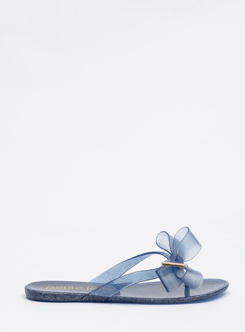 Chinelo Petite Jolie Lucky Glitter Dark Blue PJ4533