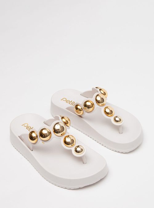 Chinelo Petite Jolie Bold White PJ7586