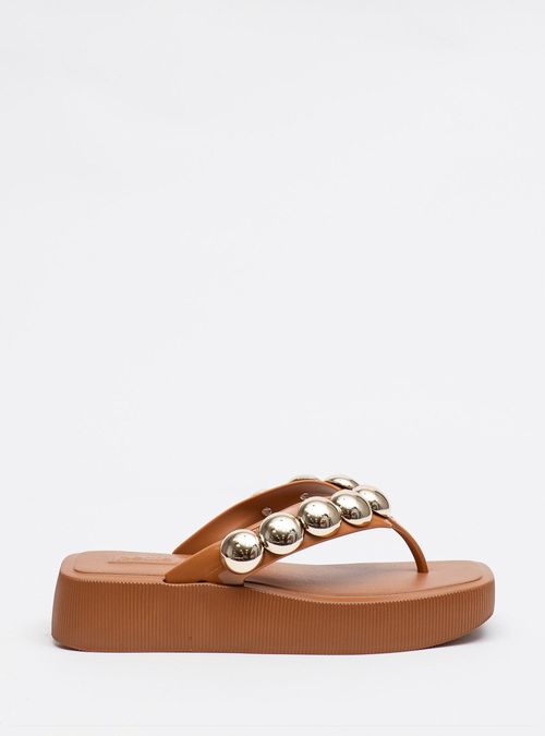 Chinelo Petite Jolie Hit Doce De Leite PJ7139