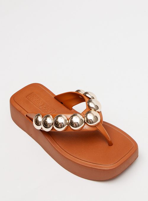 Chinelo Petite Jolie Hit Doce De Leite PJ7139