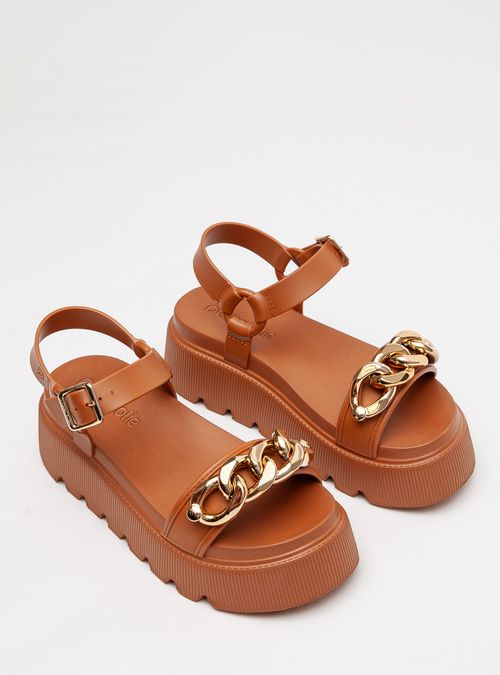 Sandália Petite Jolie Wish Doce De Leite PJ7583