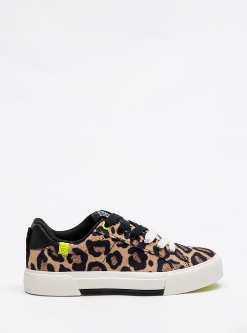 Tênis Petite Jolie Pump Onça/Sola Limão PJ7535