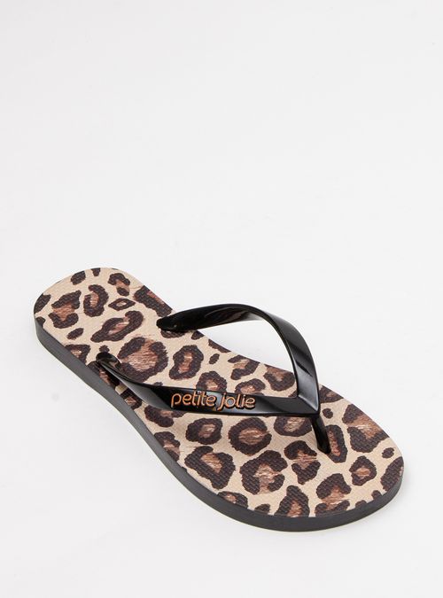 Chinelo Petite Jolie Fresh Preto/Onça 5 PJ6969
