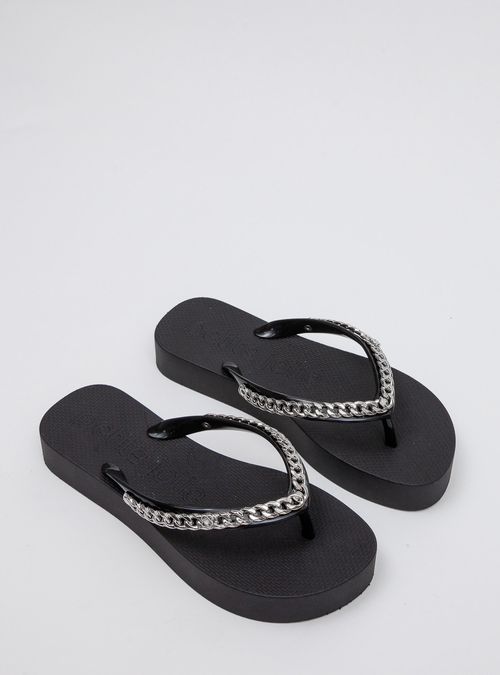 Chinelo Petite Jolie Fresh Up Preto/Grafite PJ7592