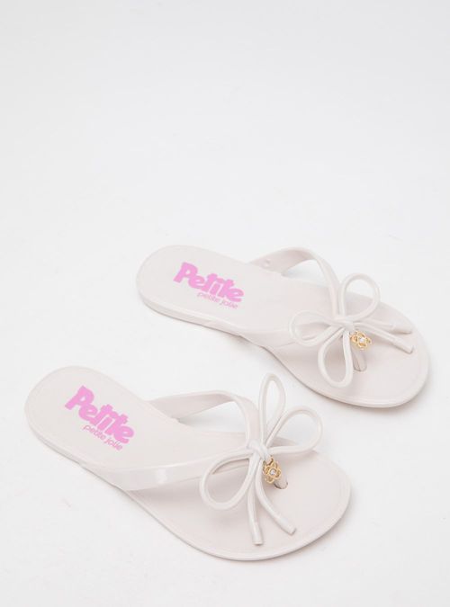 Chinelo Infantil Petite Jolie Lucky In White/Rosa PJ7356IN