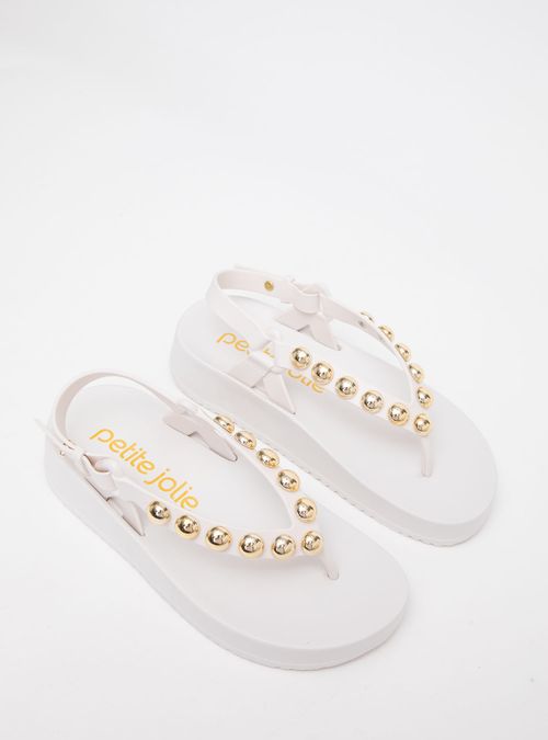 Sandália Petite Jolie Sunshine White PJ7181