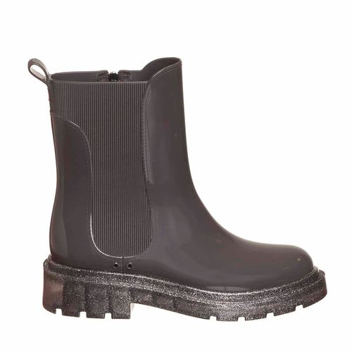 Bota Petite Jolie Rubber Grey/Glitter Preto - PJ6782