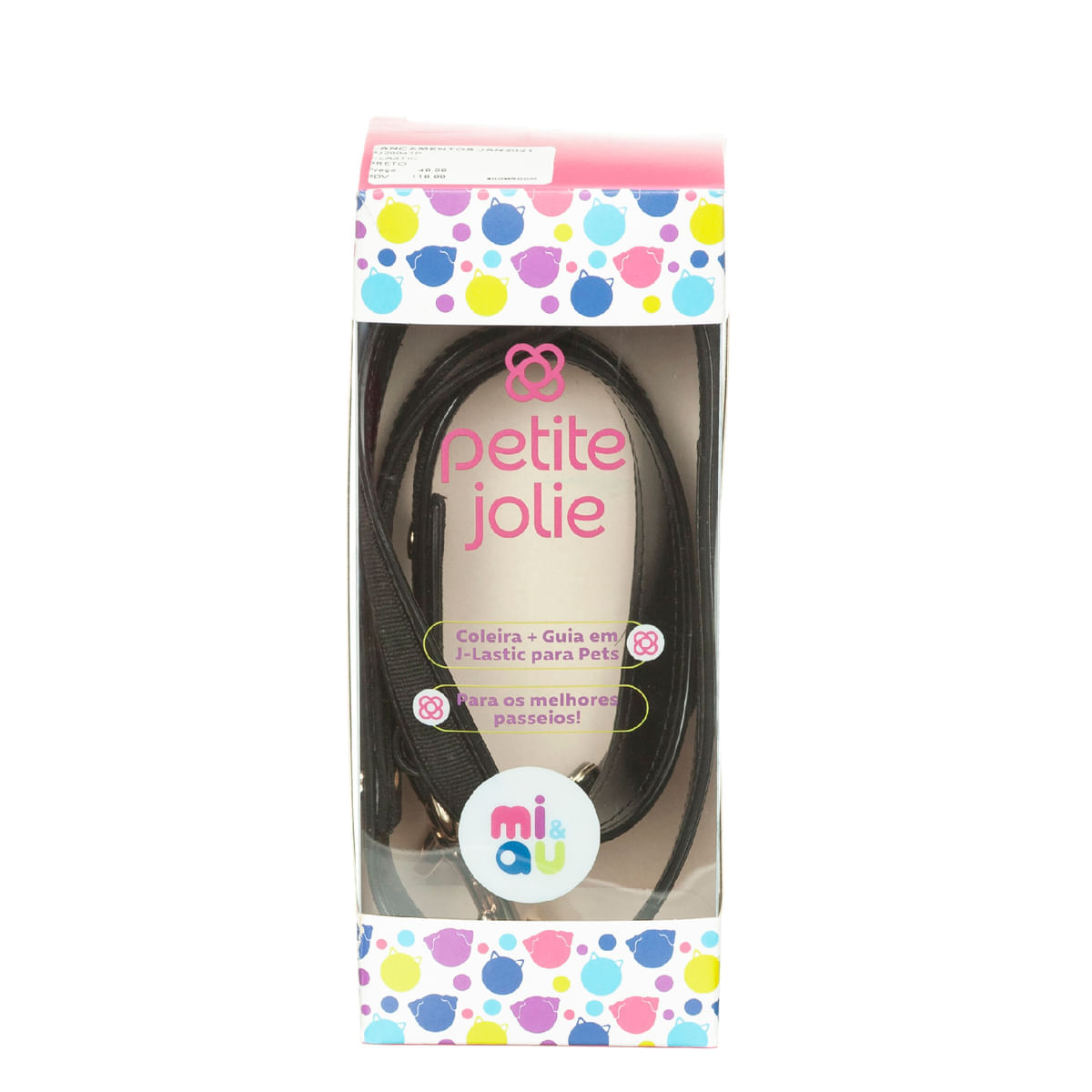 Guia + Coleira Preta PJ20047