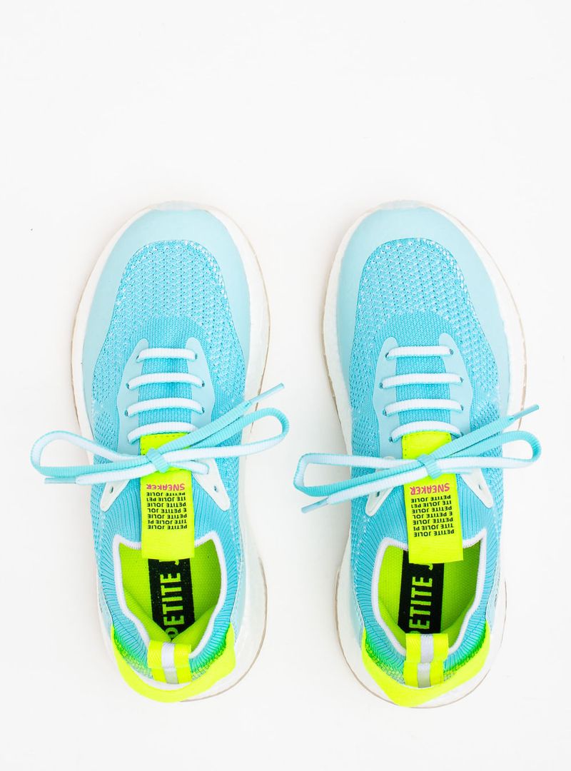 Tênis Petite Jolie Puff Sneaker Bubble Blue PJ7130II