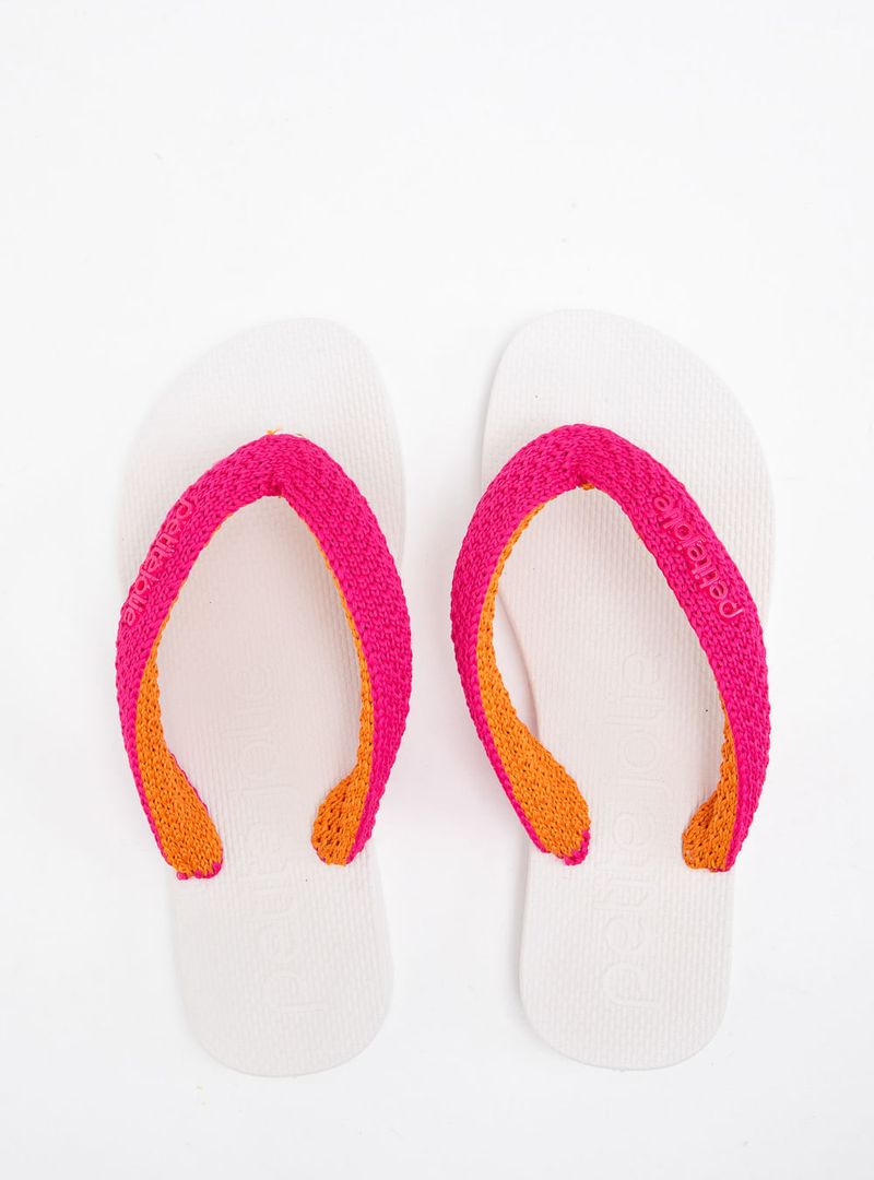 Chinelo Petite Jolie Fresh Crochê White PJ7766