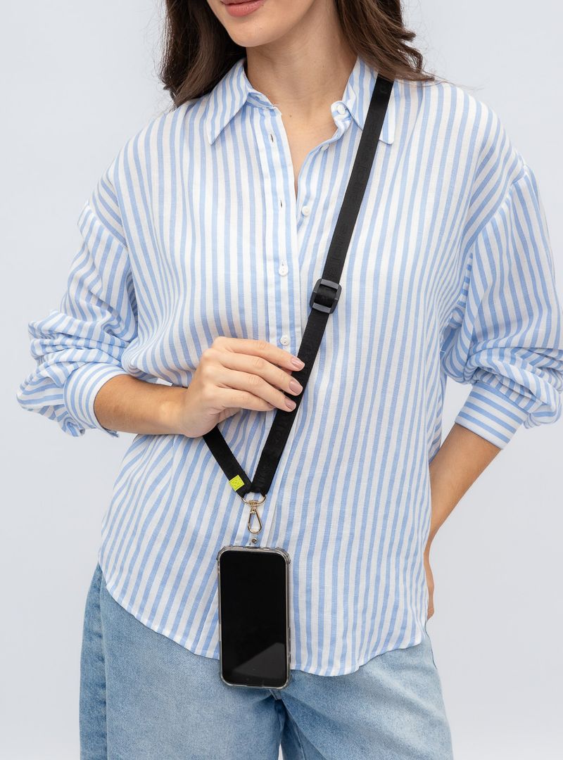 Alça Para Celular Petite Jolie Preto PJ20332